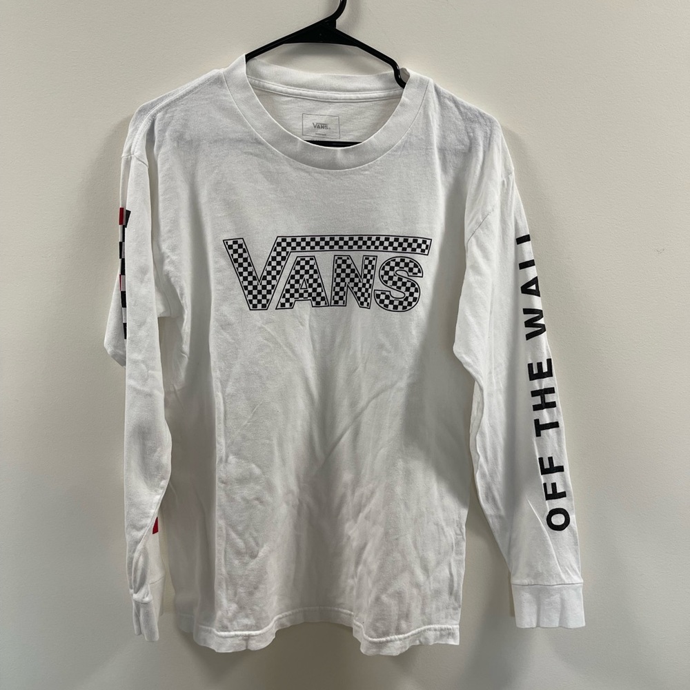 White Vans long sleeve tee